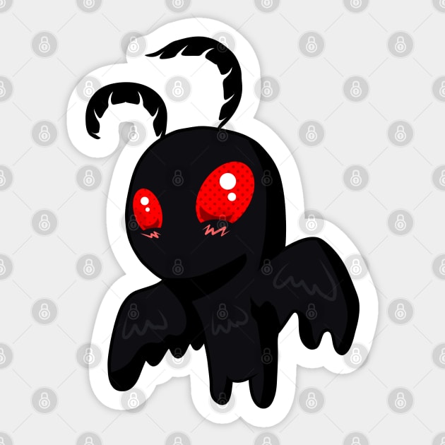 Cute Dark Mothman Sticker by stevenselbyart